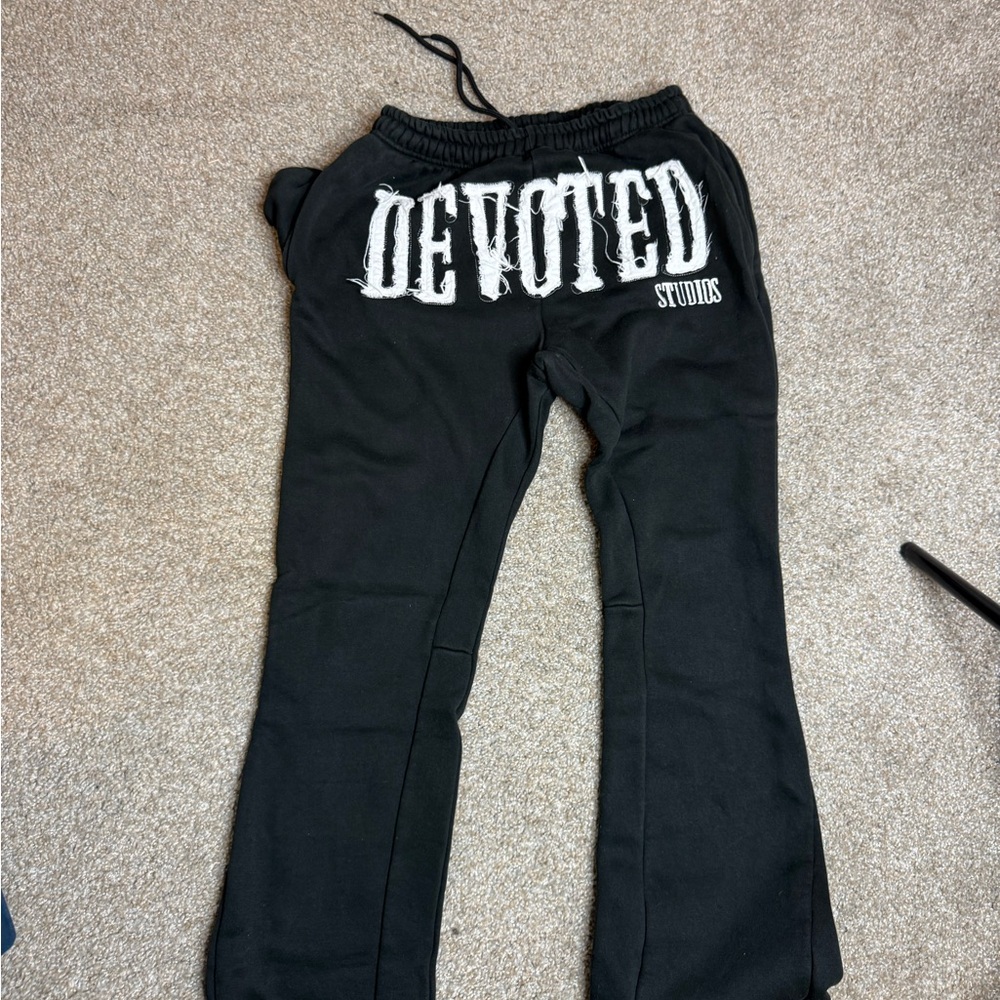 Devoted studios black flared joggers